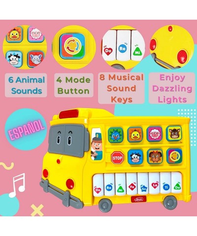 Spanish Piano Toy for Baby Toddler | Learning Spanish Animal Words Musical Games Sound with Light Up for 6 Months -3 Years Ol...