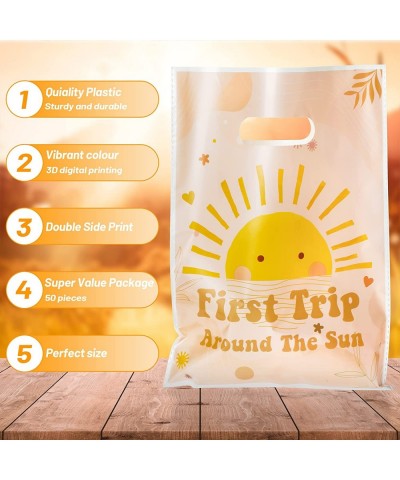 First Trip Around The Sun Party Favors Bags Boho Sun 1st Birthday Goody Candy Treat Bags with Handles Sunshine Party Decor Pl...