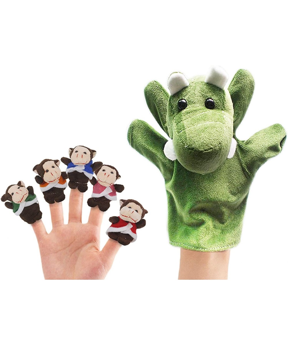 Storytime Animal Finger Puppets Set - 6 Piece Five Little Monkeys Sitting in a Tree Educational Toys $17.76 Finger Puppets