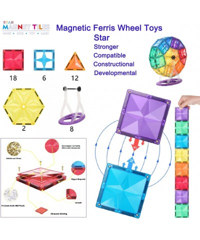 Magnetic Tiles Ferris Wheel Model Building Set Magnet Tiles Magnetic Blocks Stem DIY Children Toys for Kids Ages 3 4 5 6 8 10...