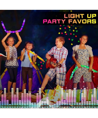 14 Pack Glow Sticks Party Favors - Light Up Pop Tube Sensory Fidget Toy Glow In The Dark Party Connectors for Bracelets Pull ...