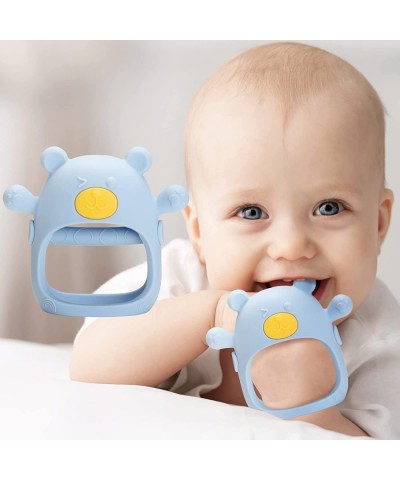 Never Drop Baby Teething Toy for 0-6 Month Infants Dust-Proof Baby Chew Toys & Soothing Pacifier 2-in-1 Silicone Hand Teether...