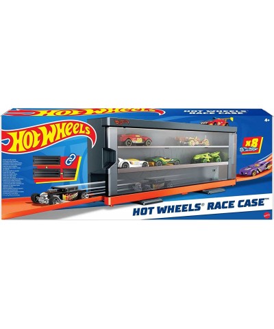 Interactive Display Case with 8 1:64 Scale Cars Storage for 12 Toy Cars Connects to Track Gift for Collectors & Kids 4 Years ...