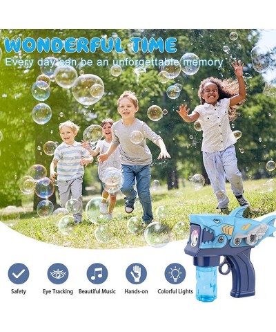 Bubble Blower for Kids Shark Bubble Machine with LED Light Music Bubble Gun with Bubble Solution Outdoor Toys for Boys and Gi...