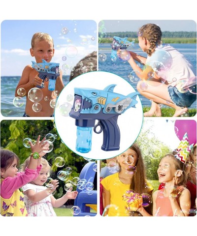 Bubble Blower for Kids Shark Bubble Machine with LED Light Music Bubble Gun with Bubble Solution Outdoor Toys for Boys and Gi...