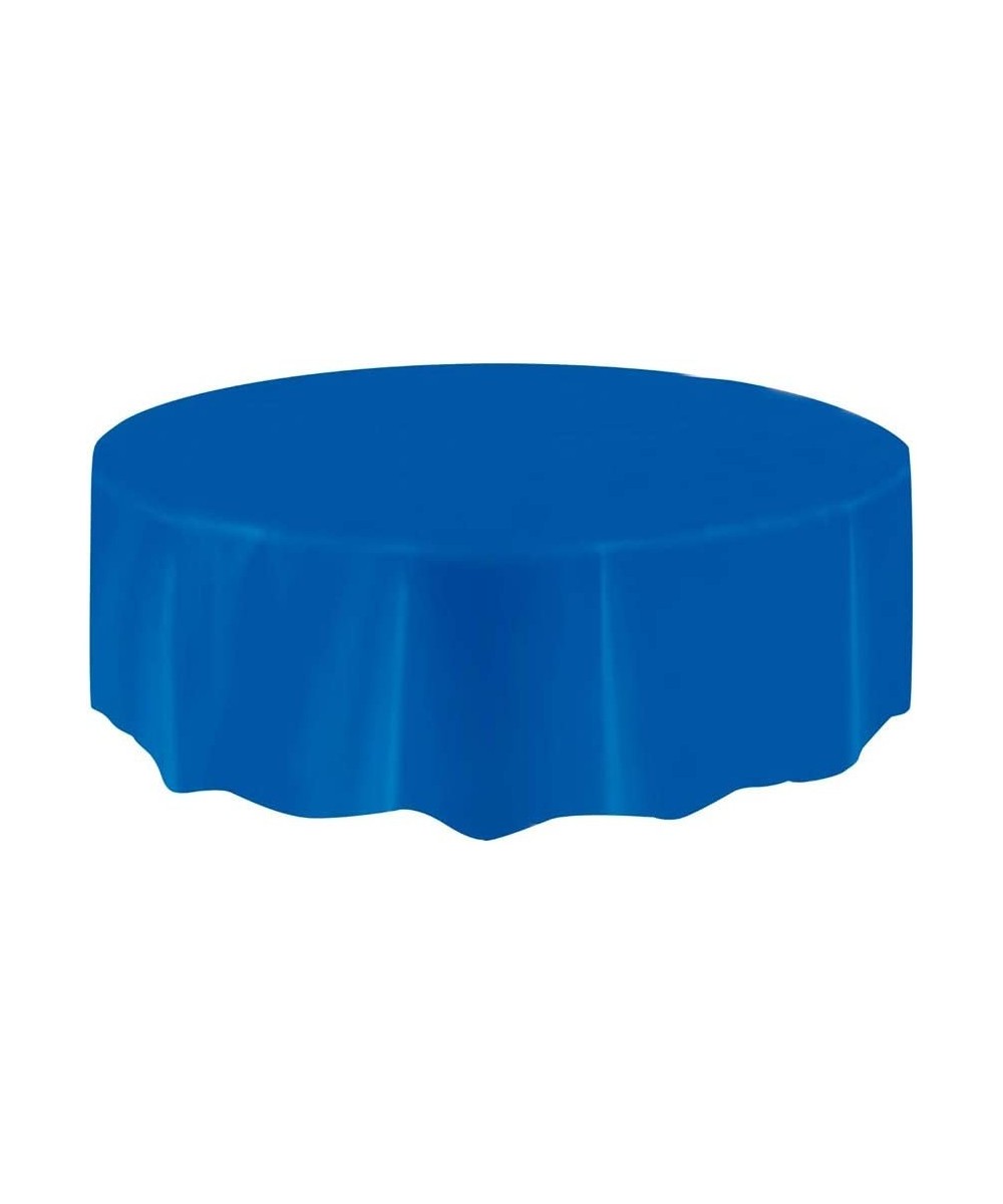 Industries 50030 Royal Blue Plastic Round Tablecloth 84" Multi Color $15.66 Kids' Party Tableware