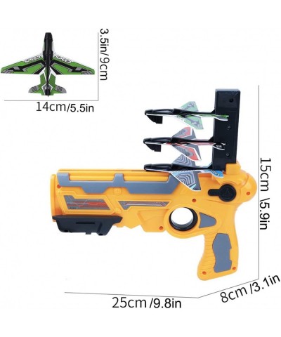 Catapult airplane toy airplane equipped with 4 airplanes pistol shooting game toys air combat glider airplane launcher fun ou...