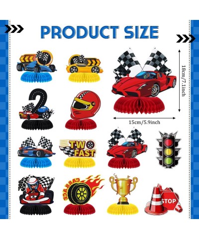 12 Pieces Race Car Two Fast Honeycomb Centerpieces Two Fast Birthday Party Supplies Cars Birthday Decorations Car Party Favor...