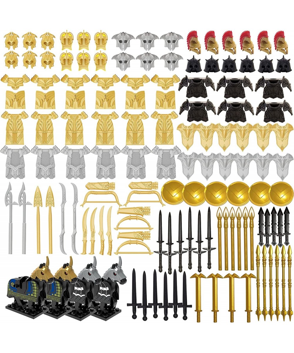 129PCS Medieval Ancient Toy Weapons Pack Accessories Kit for Figures Ancient Egypt Military Weapons and Armor Set Toy Helmets...