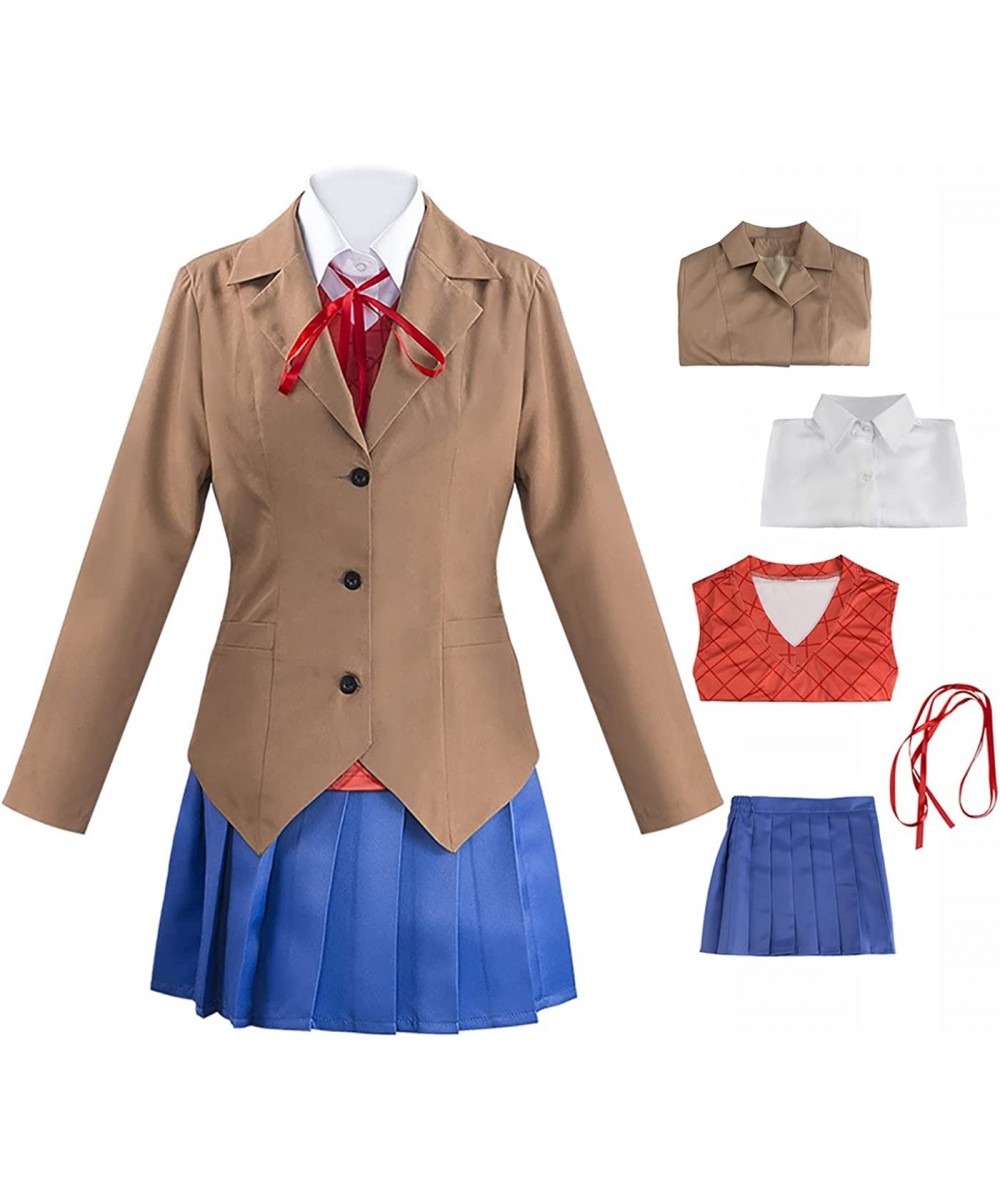 Monika Sayori Yuri Cosplay Costume Uniform Outfit Full Set Halloween Dress for Girls $60.05 Kids' Costumes