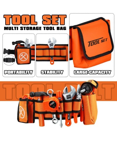 Kids Tool Set with Kids Tool Belt & Electronic Toy Drill - Construction Tool Set for Kids Pretend Play Kids Tools for Kids Le...