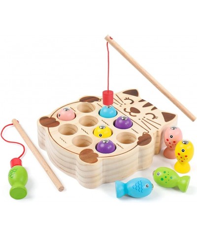 Montessori Magnetic Wooden Fishing Game for Toddlers 3 4 5 Years Old Preschool Fine Motor Skill Learning Hand Eye Coordinatio...