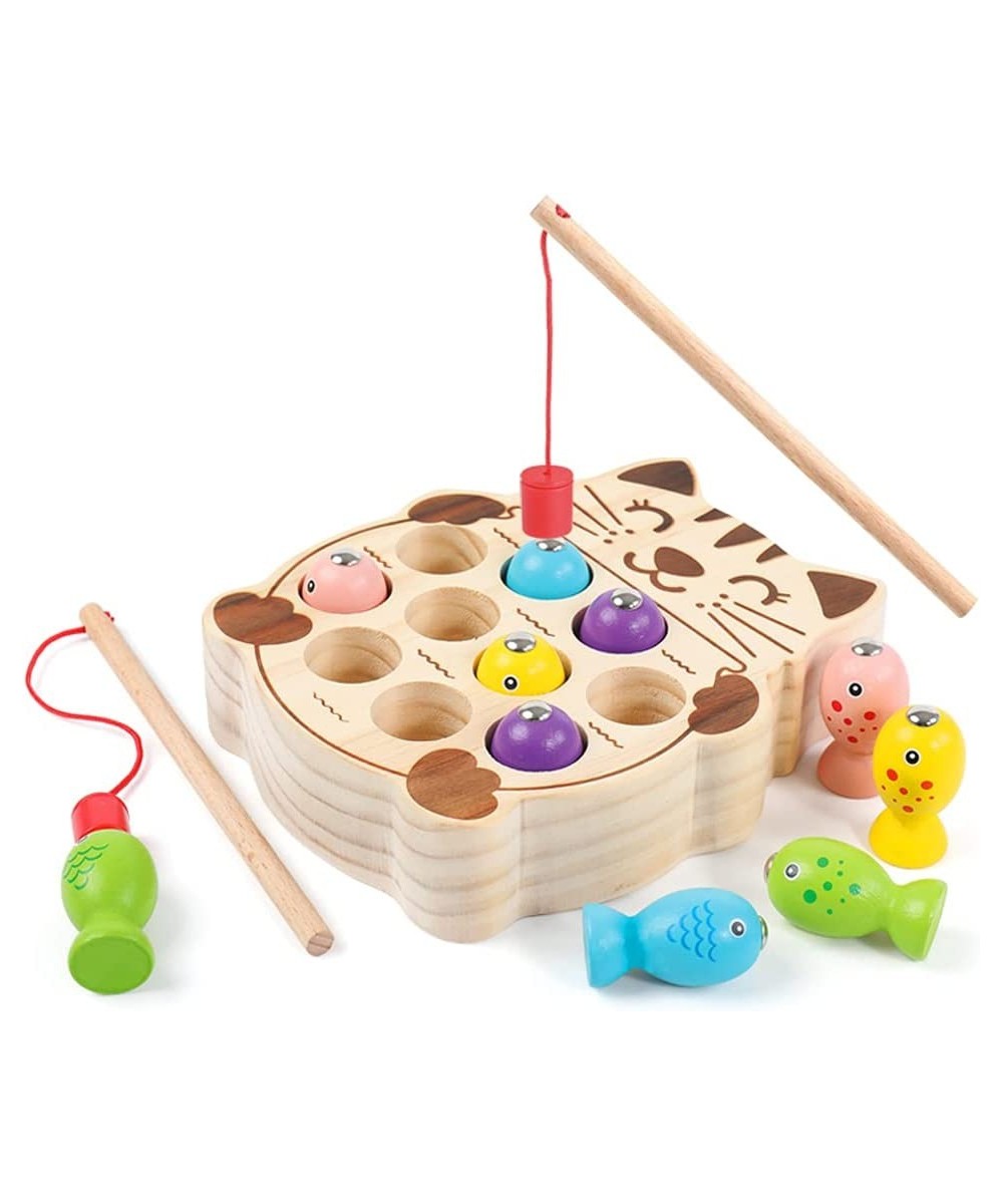 Montessori Magnetic Wooden Fishing Game for Toddlers 3 4 5 Years Old Preschool Fine Motor Skill Learning Hand Eye Coordinatio...