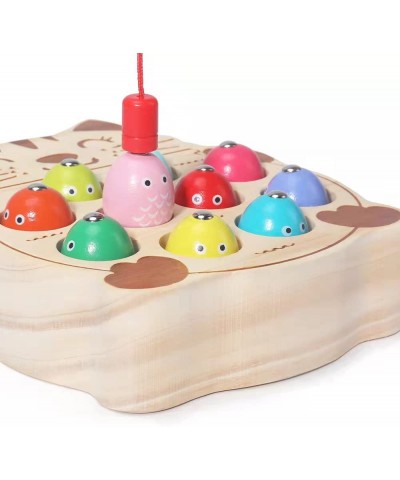 Montessori Magnetic Wooden Fishing Game for Toddlers 3 4 5 Years Old Preschool Fine Motor Skill Learning Hand Eye Coordinatio...