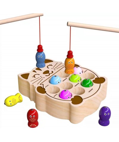 Montessori Magnetic Wooden Fishing Game for Toddlers 3 4 5 Years Old Preschool Fine Motor Skill Learning Hand Eye Coordinatio...