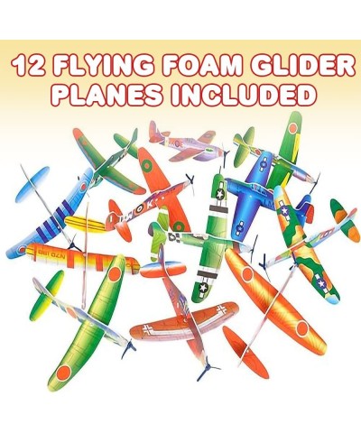 Foam Flying Glider Planes for Kids Set of 12 Lightweight Planes with Various Designs Individually Packed Airplanes Fun Birthd...