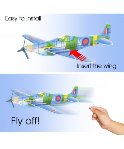 Foam Flying Glider Planes for Kids Set of 12 Lightweight Planes with Various Designs Individually Packed Airplanes Fun Birthd...