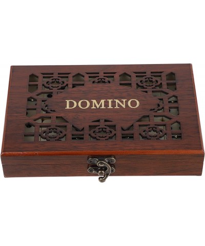 Domino & Tile Games 1 Set Retro Dominoes Game Set Dominos with Numbers Math Domino Color Domino Tiles with Wooden Case Box Gi...