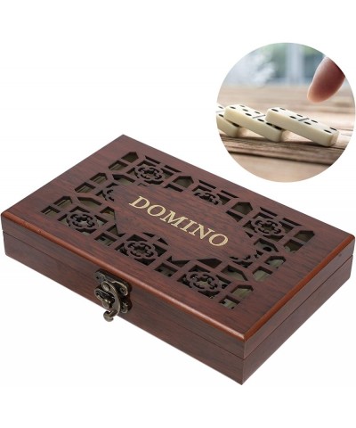 Domino & Tile Games 1 Set Retro Dominoes Game Set Dominos with Numbers Math Domino Color Domino Tiles with Wooden Case Box Gi...