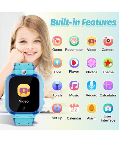 Kids Smart Watch for Girls Boys Ages 3-12 Years Toddler Wrist Watch mp3 music player 14 Puzzle Games with Dual Cameras Video ...