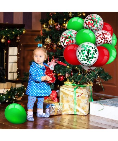 249 Pieces Christmas Balloons Garland Kit Red and Green Balloons Confetti Balloons Balloon Tie Tools Balloon Strip Tape Adhes...