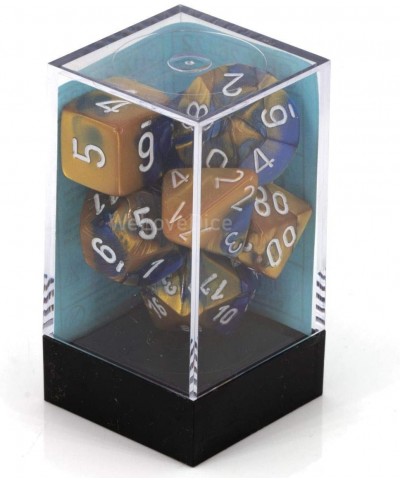 CHX26422 Dice-Gemini Blue-Gold/White Set $17.50 Game Accessories