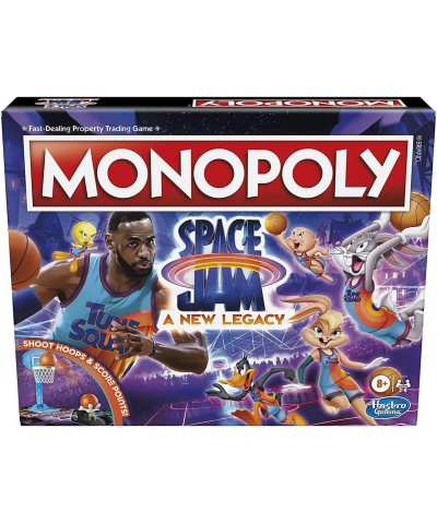 MONOPOLY: Space Jam A New Legacy Edition Family Board Game Strategy Game Kids Ages 8 and Up Lebron James Space Jam Game Shoot...