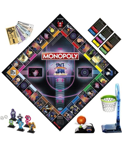 MONOPOLY: Space Jam A New Legacy Edition Family Board Game Strategy Game Kids Ages 8 and Up Lebron James Space Jam Game Shoot...