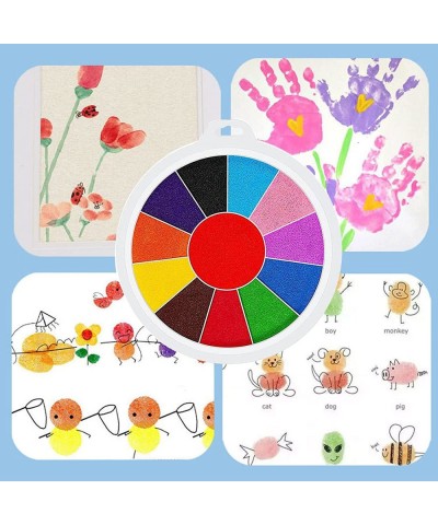 Funny Finger Painting Kit - With Painting Book & 6 Picture Stamp - Washable Children's Finger Supplies for Drawing - Easy Cle...