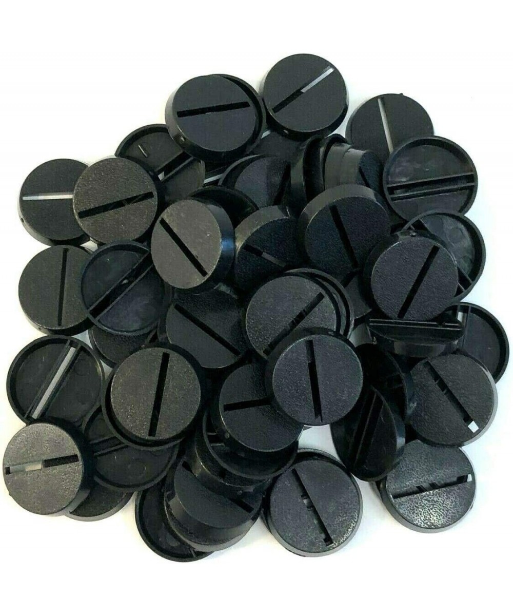 Lot of 60 25mm Round Slot Bases for Warhammer 40k & AoS Games Workshop Wargame Bitz $17.83 Game Accessories