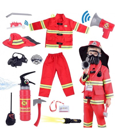 13 piece Fireman Costume for Kids Pretend Role Play Firefighter Dress-Up Toy Set for Boys and Girls $46.96 Kids' Costumes