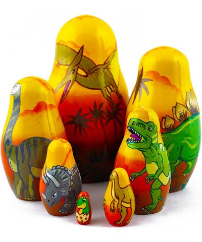 Dinosaur Nesting Dolls - Matryoshka Set 7 Dolls - Dinosaur Toy - Dinosaur Gifts - Dinosaur Decor $58.17 Nesting Dolls