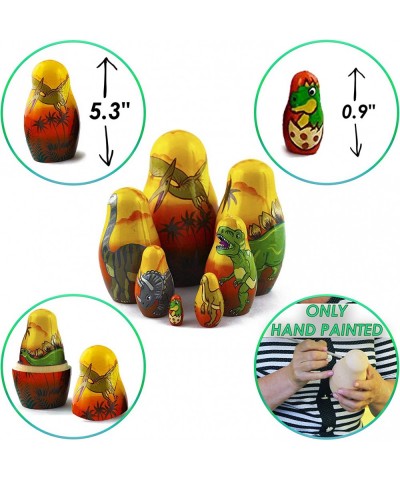 Dinosaur Nesting Dolls - Matryoshka Set 7 Dolls - Dinosaur Toy - Dinosaur Gifts - Dinosaur Decor $58.17 Nesting Dolls