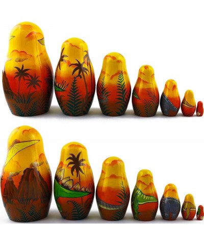 Dinosaur Nesting Dolls - Matryoshka Set 7 Dolls - Dinosaur Toy - Dinosaur Gifts - Dinosaur Decor $58.17 Nesting Dolls