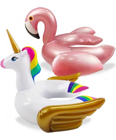 Unicorn&Flamingo Pool Float (2 Pack) Inflatable Swim Rings Beach Floaties for 3-8 Years Old Kids Toddlers Girls Boys Summer B...