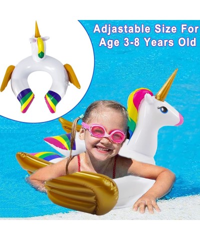 Unicorn&Flamingo Pool Float (2 Pack) Inflatable Swim Rings Beach Floaties for 3-8 Years Old Kids Toddlers Girls Boys Summer B...