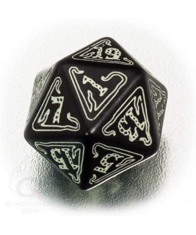 Call of Cthulhu Black & Glow-in-The-Dark RPG Ornamented Dice Set 7 Polyhedral Pieces Black & Glow-in-the Dark Standard (15mm ...