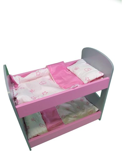 14 inch Doll Furniture| Doll Bunk Bed with Star Detail. $56.84 Doll Accessories