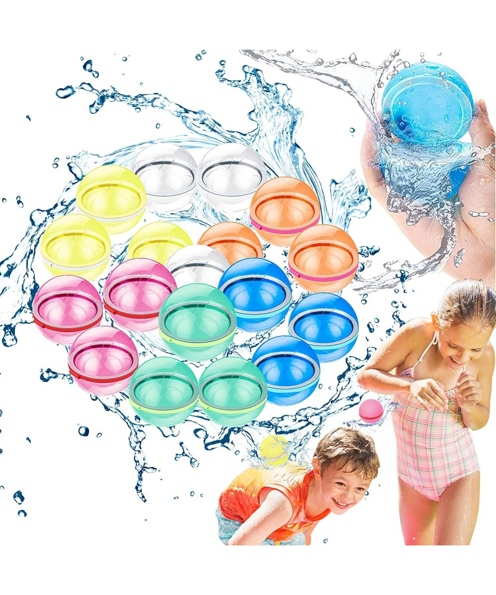 Reusable Water Balloons Quick Fill Self-Sealing Water Bomb for Kids Adults Refillable Water Balls for Pool Soft Silicone Wate...