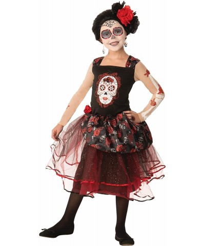 Kids Day Of The Dead Rosa Senorita Costume Multicolor Small $39.75 Kids' Costumes