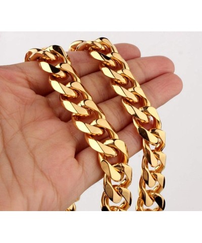 2 Pack Hip Hop Chain Necklace Rapper Gold Costume Necklace Jewelry Rapper Necklace Long 24 inches Wide 20mm $21.91 Kids' Dres...