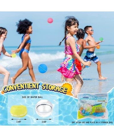 Reusable Water Balloons Quick Fill Self-Sealing Water Bomb for Kids Adults Refillable Water Balls for Pool Soft Silicone Wate...