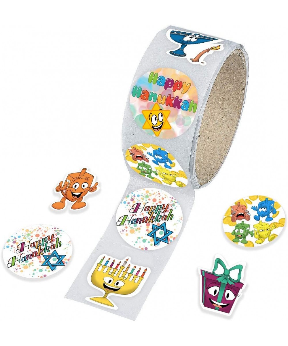 Hanukkah Sticker Roll Chanukkah Menorah with Candle Gift-Box Dreidel Happy Hanukkah Sticker Roll 150 Count (Single) $13.58 Ki...