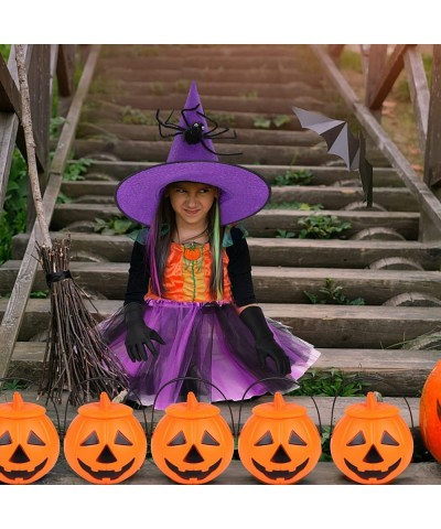 Halloween Witch Costume Set for Kids Girls - Witch Tutu Skirt Hats Gloves Halloween Pumpkin Bucket for Halloween Witch Cospla...