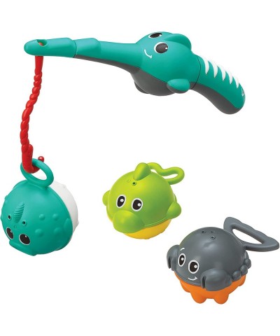 Splish & Splash Bath Play Set - Fishing Rod Sea Pals Bath Squirters Stacking Cups Fill & Spin Water Wand - Introduces Numbers...