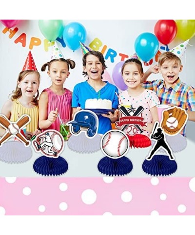 7 Pcs Baseball Birthday Honeycomb Centerpieces 3D Double-Sided Patterns Baseball Table Decorations for Kid's Boy's Baseball S...