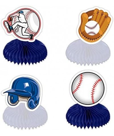 7 Pcs Baseball Birthday Honeycomb Centerpieces 3D Double-Sided Patterns Baseball Table Decorations for Kid's Boy's Baseball S...