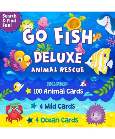 Go Fish Deluxe Animal Rescue! Family Card Game for Girls Boys & Parents Strategic Animal Matching Game Play Laugh & Learn Tog...