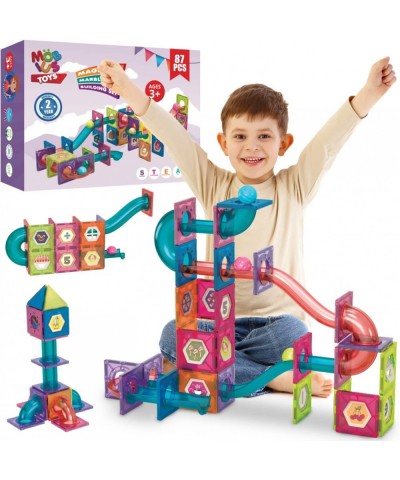 Marble Run for Kids Ages 3-8 Years Old - 3D Magnetic Building Tiles for Boys and Girls - Magnetic Marble Run Educational Toy ...