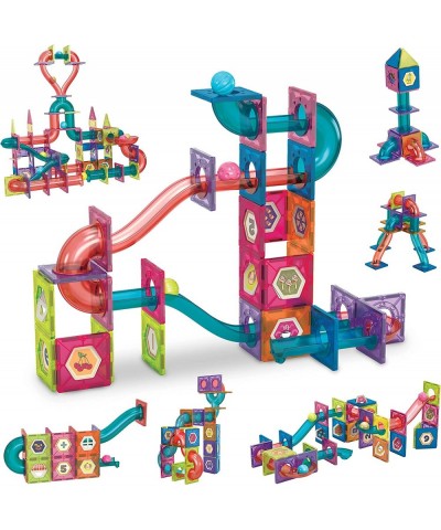 Marble Run for Kids Ages 3-8 Years Old - 3D Magnetic Building Tiles for Boys and Girls - Magnetic Marble Run Educational Toy ...